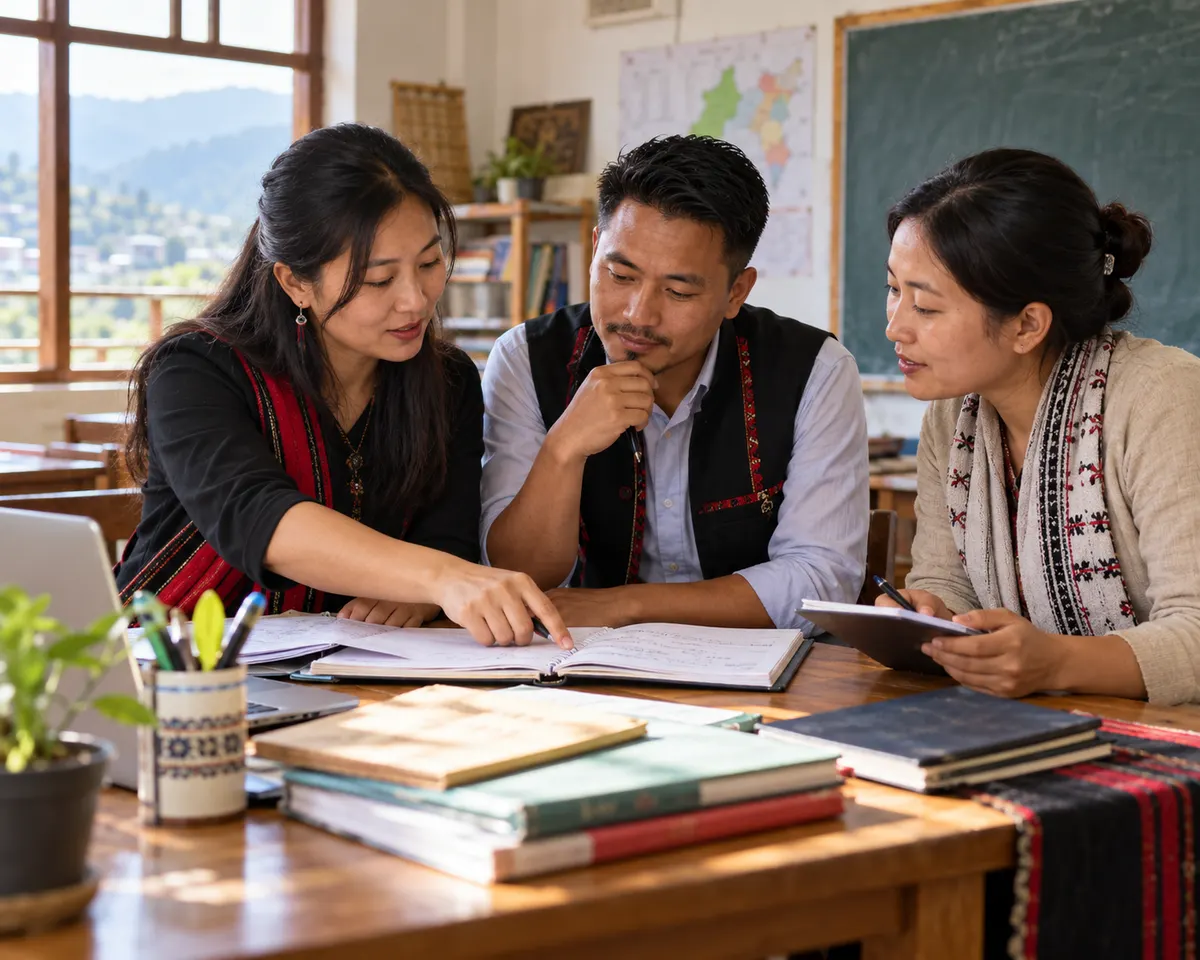 Educators working together on a lesson plan